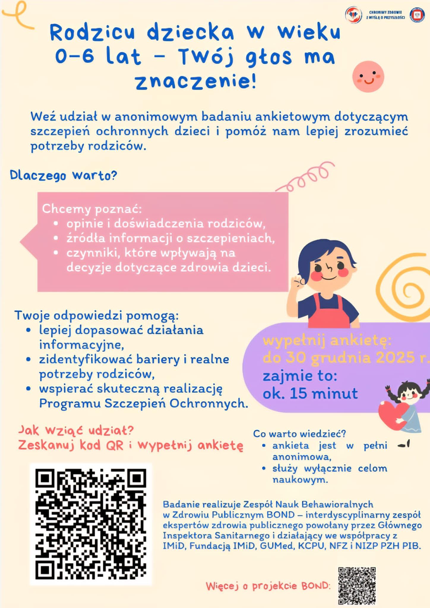 Plakat dotyczący ankiety