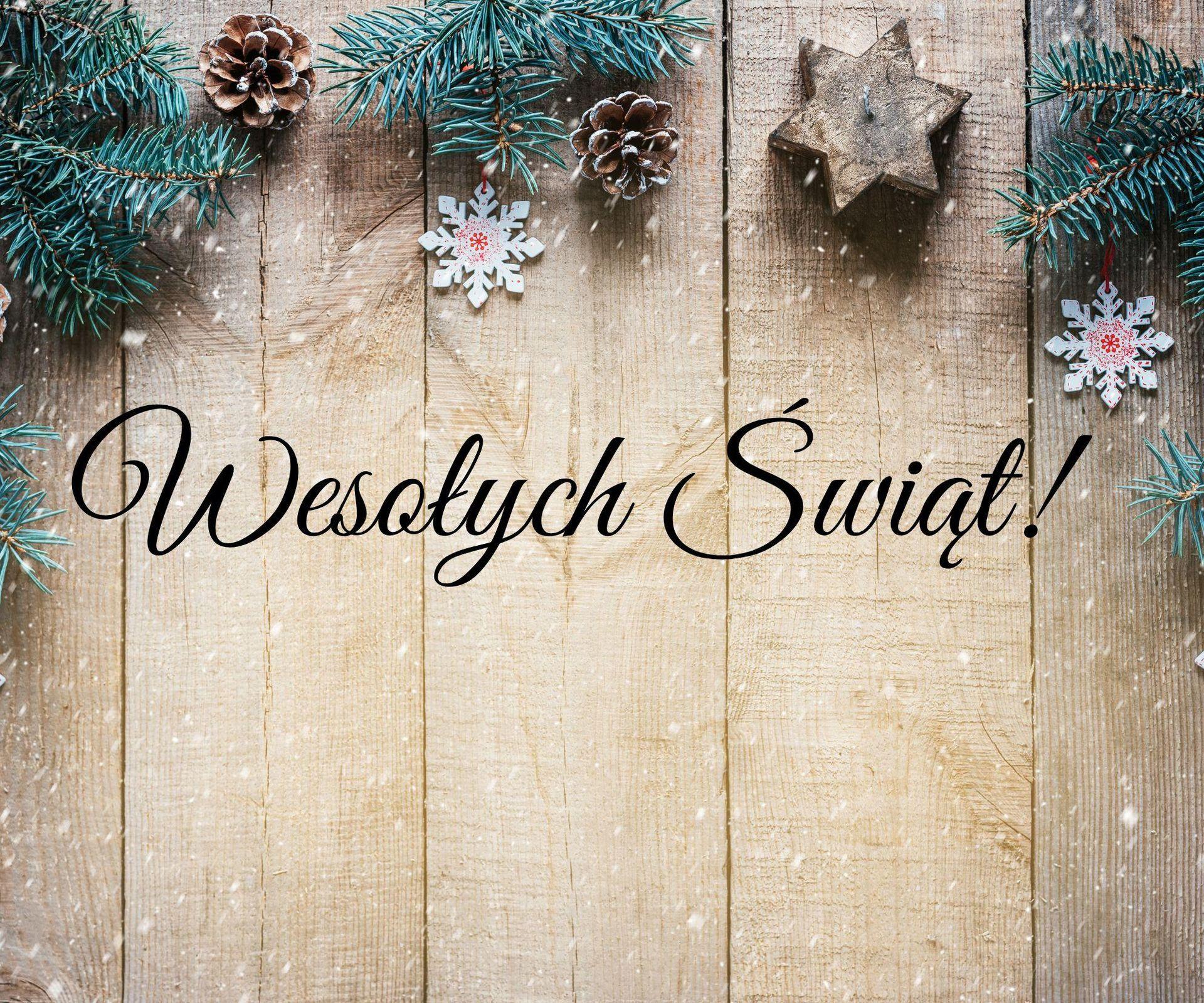 Kartka świąteczna z napisem